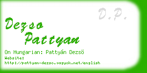 dezso pattyan business card