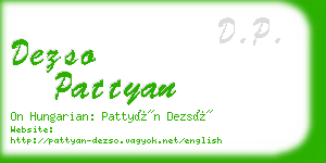dezso pattyan business card